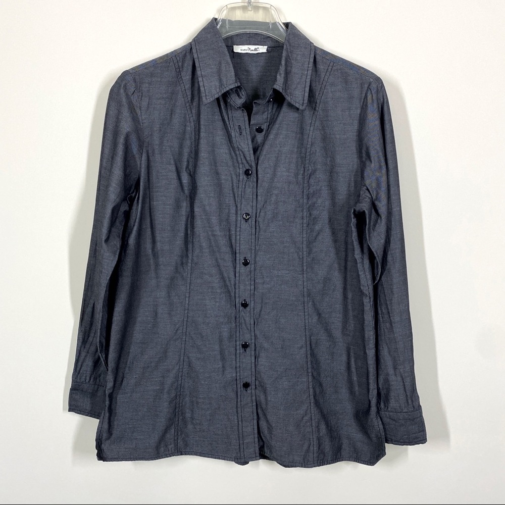 Simple Noelle Gray Women’s Shirt Long Sleeves Size M - Picture 6 of 6